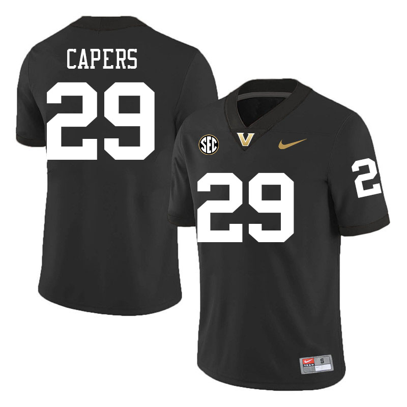 Miles Capers Jersey,Vanderbilt Commodores #29 Miles Capers Football Jersey,Uniforms-Black